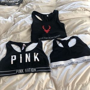 3 sport bras, medium